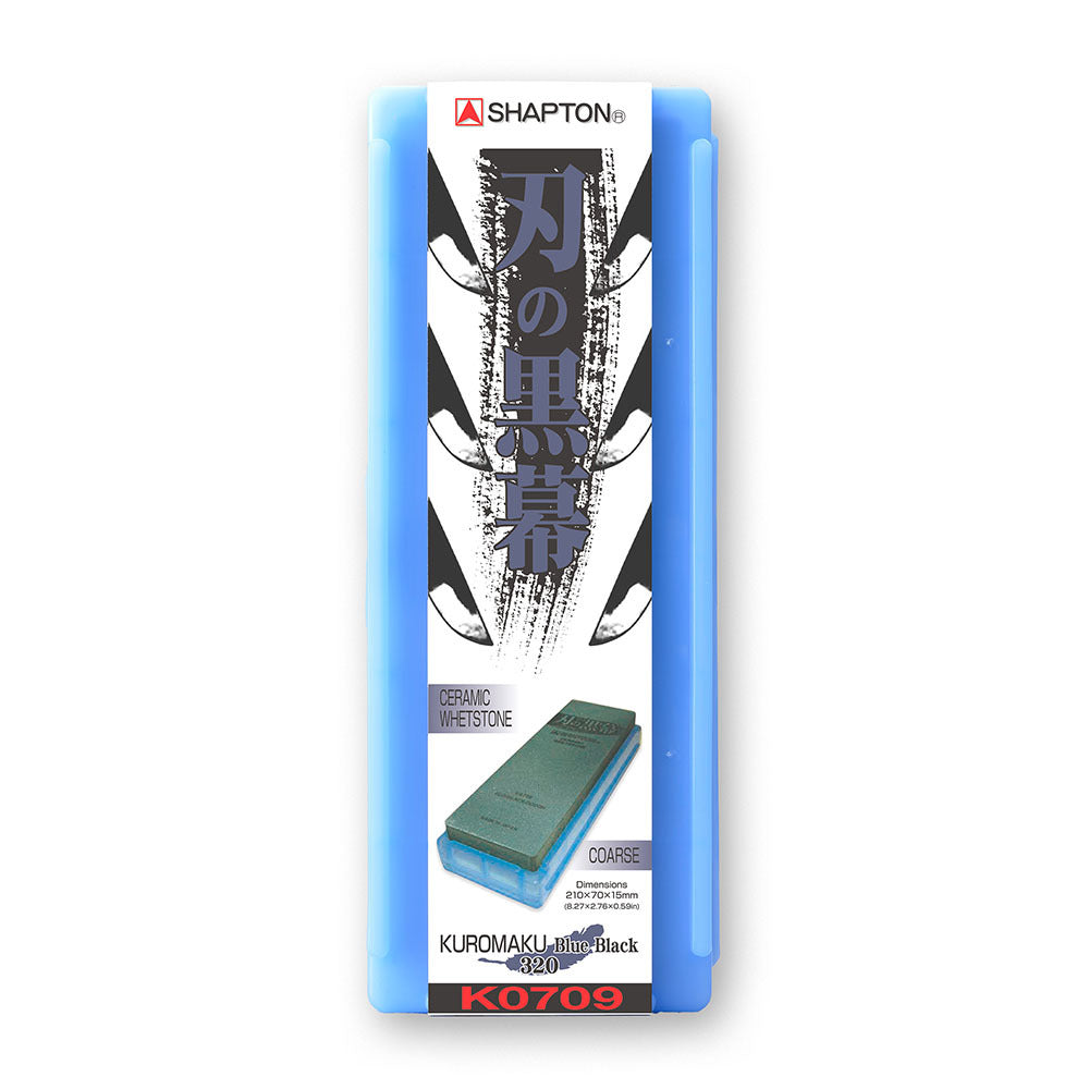 Shapton Kuromaku #320 coarse sharpening stone in blue color